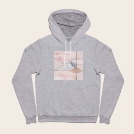 Geometric mix up - rose gold Hoody
