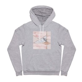 Geometric mix up - rose gold Hoody | Abstract, Feminine, Digital, Feature, Graphicdesign, Geometry, Marble, Quartz, Pattern, Rosegold 