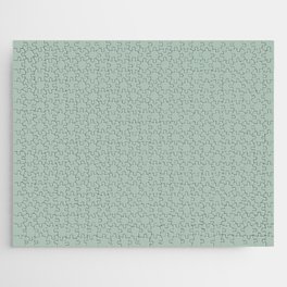 Light Gray-Green Solid Color Pantone Aqua Foam 14-5707 TCX Shades of Green Hues Jigsaw Puzzle