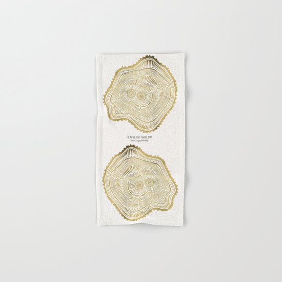 Peachleaf Willow – Gold Tree Rings Hand & Bath Towel