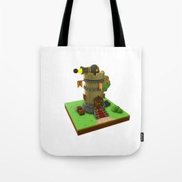 Voxel Medieval Tower Tote Bag