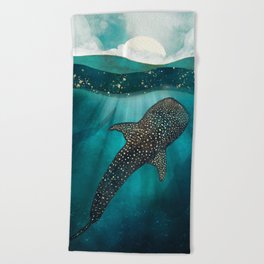 Metallic Whale Shark Beach Towel
