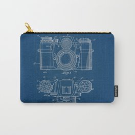 Camera blue Patent Carry-All Pouch | Illustration 