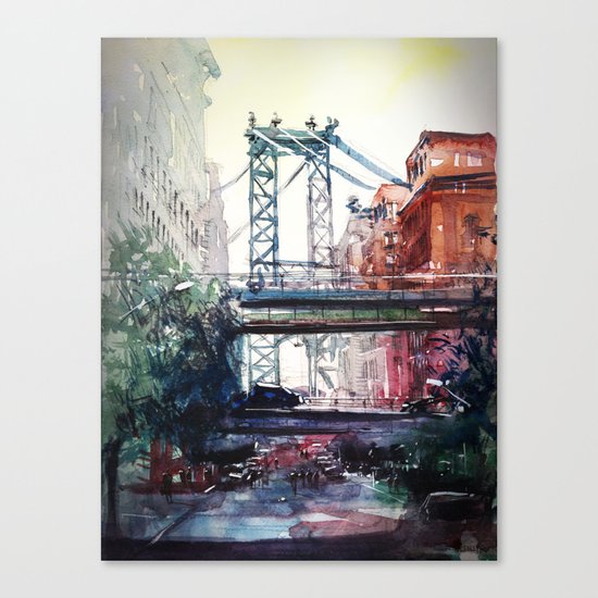 New York - Under the bridge Canvas Print