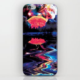 Sci-fi Sunset in the Mountains  iPhone Skin