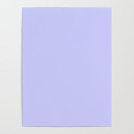 Lavender Blue Solid Color Simple One Color Poster