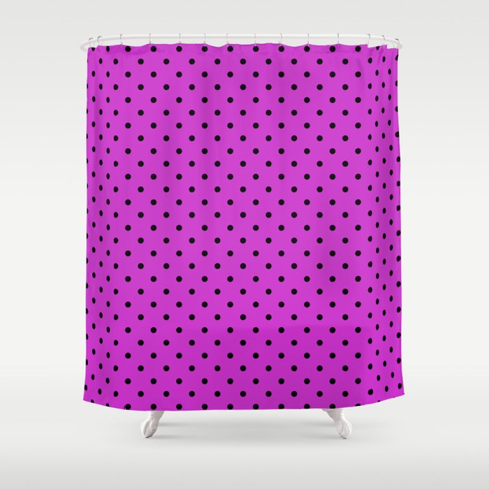 Steel Pink - polka 5 Shower Curtain