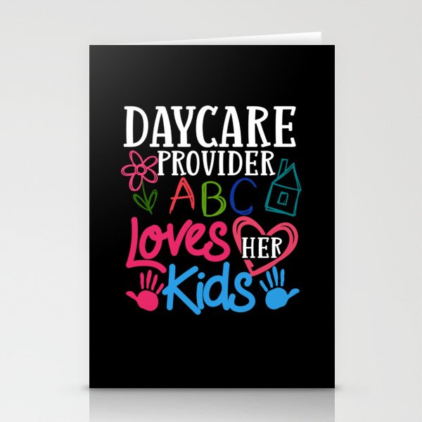 Daycare Provider Thank You Childcare Babysitter Stationery Cards