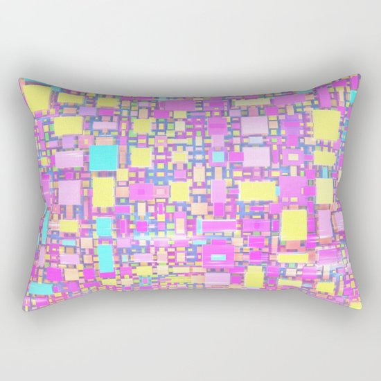 Wild Pastel Cubes Rectangular Pillow