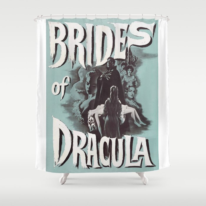 Brides Of Dracula Vintage Horror Movie Poster Shower Curtain By