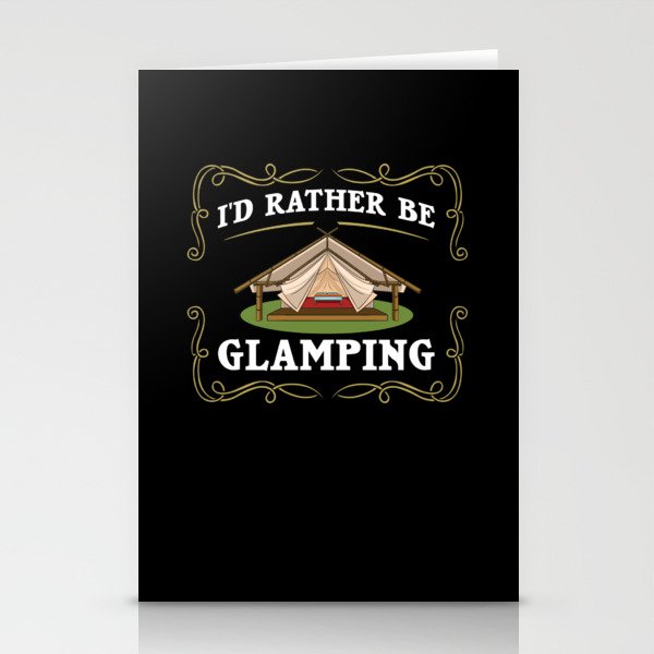 Glamping Tent Camping RV Glamper Ideas Stationery Cards