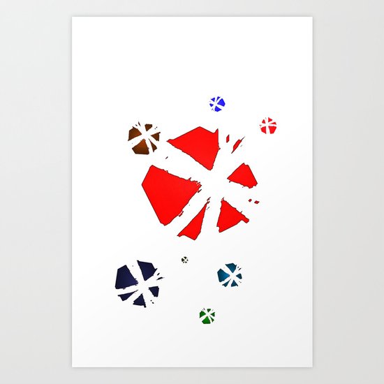 Spectral Balls Art Print