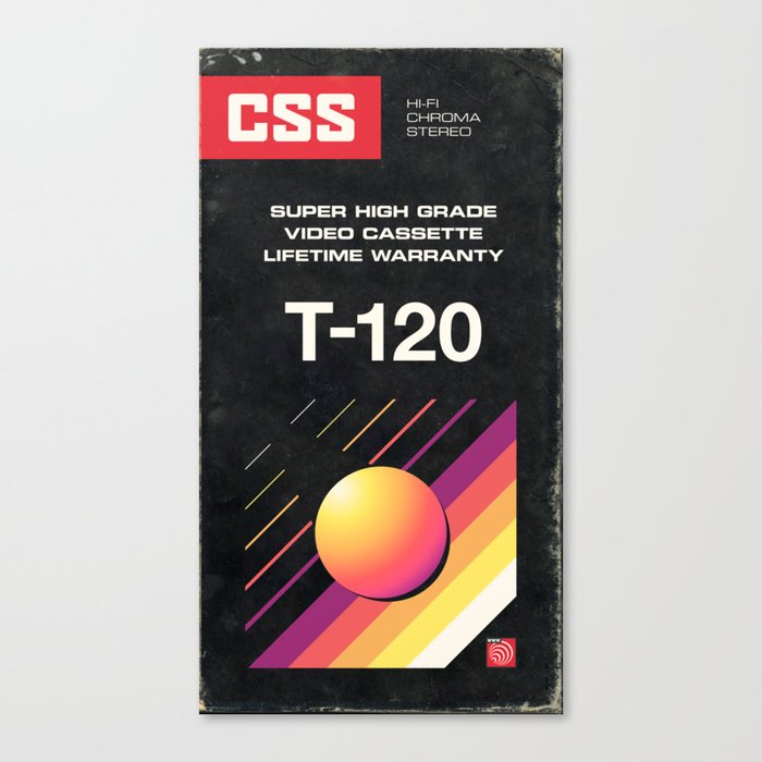 Retro Blank VHS CSS Canvas Print by chriskirknielsen | Society6