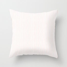 White and Pink Slim Line Pattern Throw Pillow