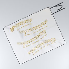 My Name is Alexander Hamilton | Musical Notes Picnic Blanket
