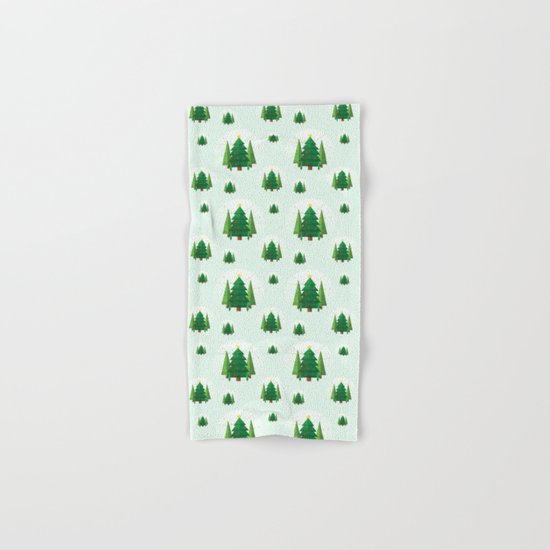 Geometric Christmas Trees Hand & Bath Towel