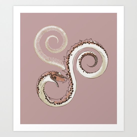 Mauve Serpent Art Print