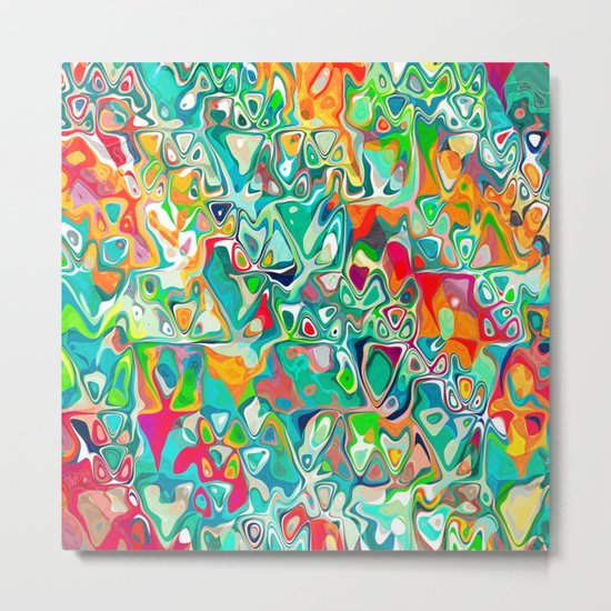 pattern art background fun music Metal Print