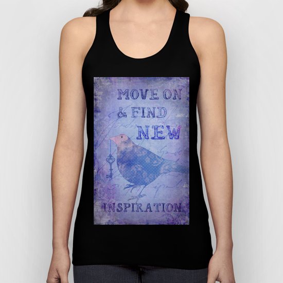 Bird collage inspirational Quote Unisex Tank Top