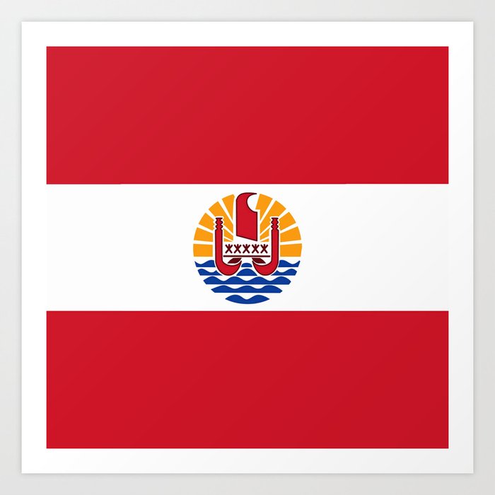 flag of french polynesia Art Print