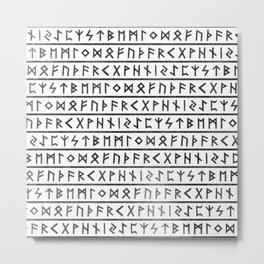 Runic Alphabet Metal Print