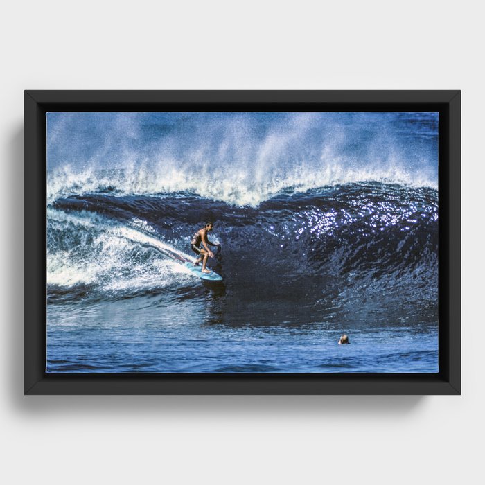 Gerry Lopez, Pipeline Framed Canvas