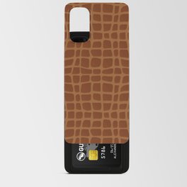 Brown Crocodile Skin Android Card Case