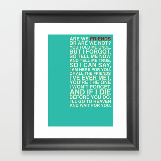 Friends Framed Art Print