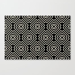 Black and Tan Ornamental Shape Pattern 6 Pairs DE 2022 Popular Color Doric White DET641 Canvas Print