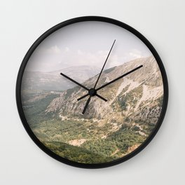 Misty pré alpes France / road trip mountain photography print / peace of mind art print Wall Clock