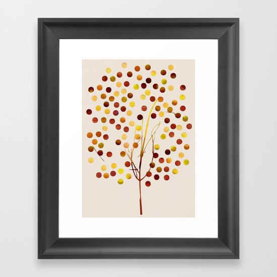 Tree of Life_Amber by Jacqueline and Garima Framed Art Print
