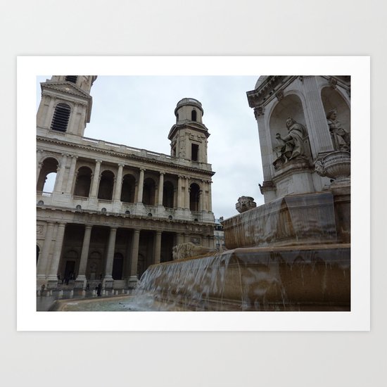 Parisian Fountain Art Print