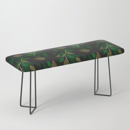 Green and Gold Leaf Foliage Bench