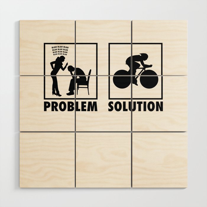 Cycling Cyclist Statement Problem Solution. Wood Wall Art
