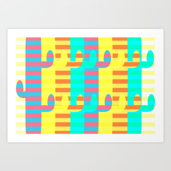 Cacti light Art Print