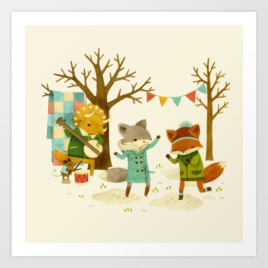 Critters: Spring Dancing Art Print