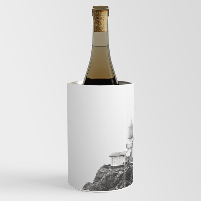 Lighthouse in the Fog - California Photography Wine Chiller