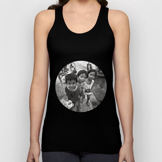 Vietnamese Children with a goldfish Unisex Tank Top