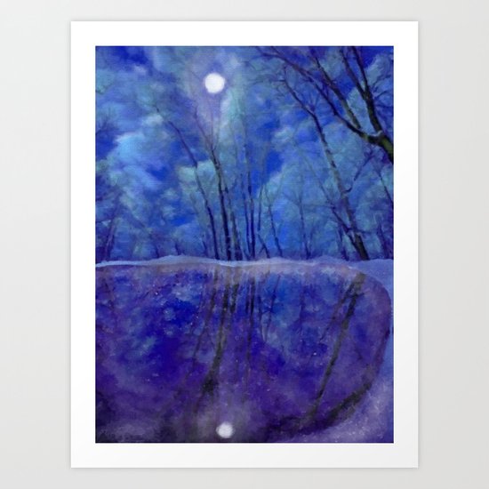 Winter Night Art Print