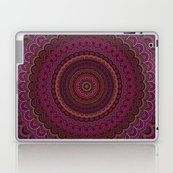 Dark purple mandala Laptop & iPad Skin