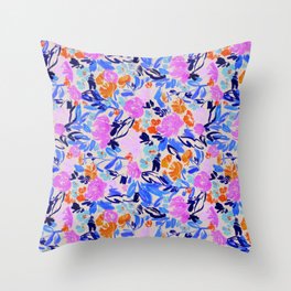 Electric Bloom Throw Pillow