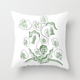 Thinker of Tender Thoughts Throw Pillow