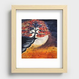 Night time tree Recessed Framed Print