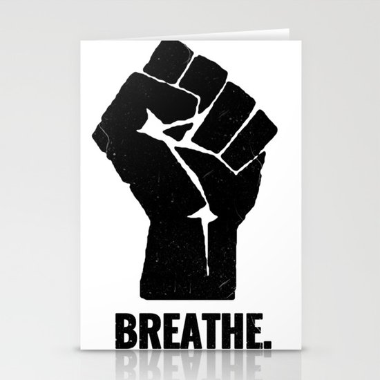 Breathe Black Lives Matter George Floyd Stationery Cards by muzzlearb | Society6