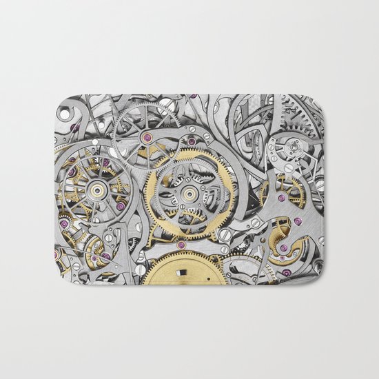 Watch Mechanism Bath Mat