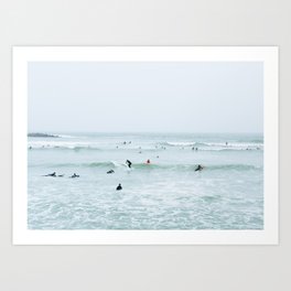 Tiny Surfers Lima, Peru 2 Art Print