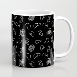 Organs, White on Black Coffee Mug