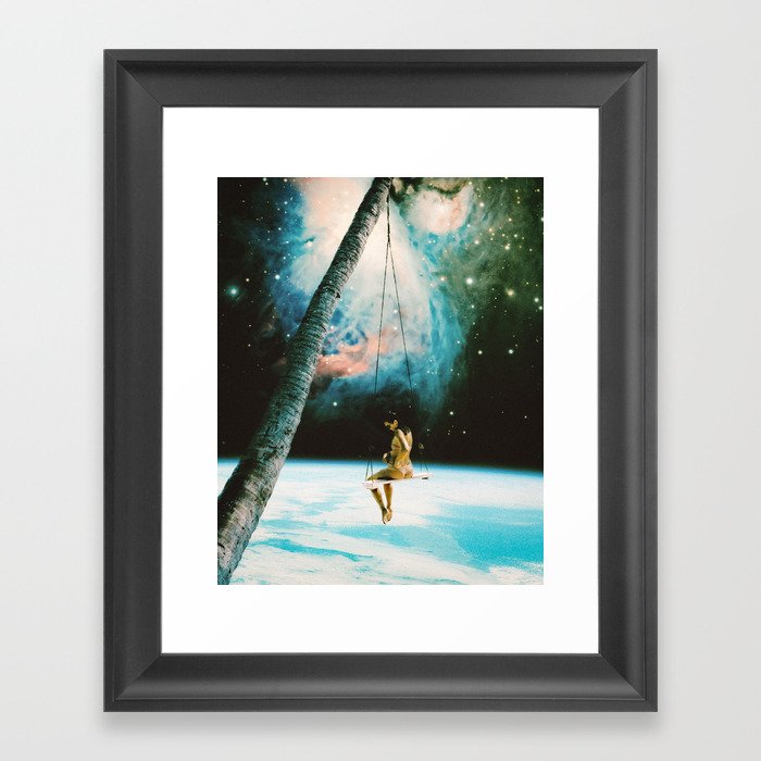 Hanging Out In Space Framed Art Print