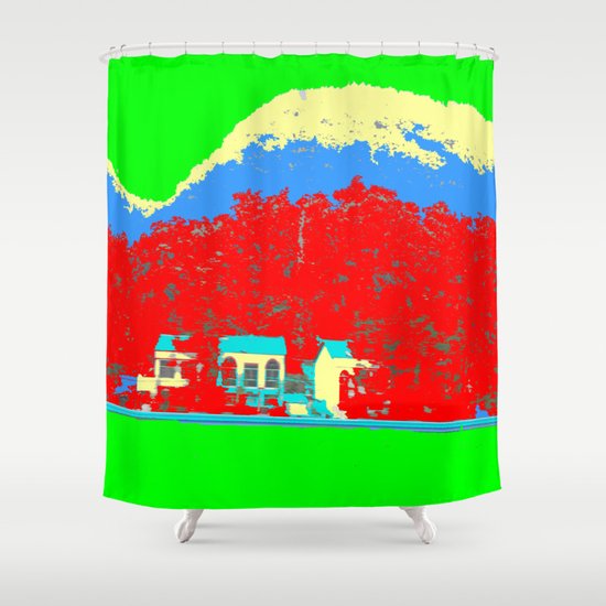 Red Forest Shower Curtain