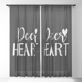 Deer Heart Valentine's Day Sheer Curtain